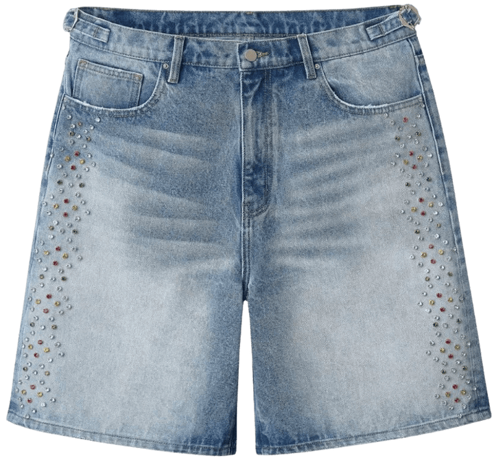 HAPPY MEMORIES DON'T DIE HMDD 'H-STAR CRYSTAL' JORT SHORTS