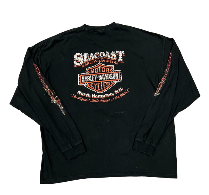 Harley Davidson 'Seacoast' Rhinestone Vintage Longsleeve