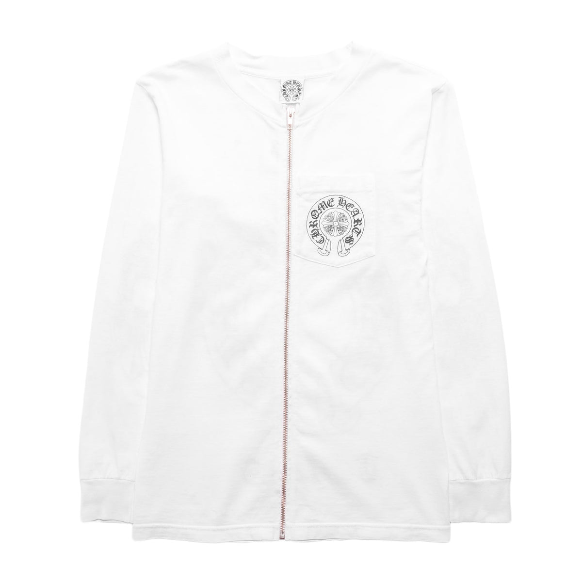 Chrome Hearts Vintage 'White' Floral Zip Up Longsleeve