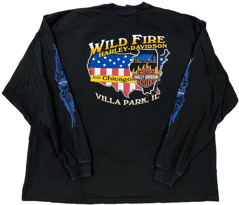 Harley Davidson 'Villa Park, IL' Vintage Longsleeve
