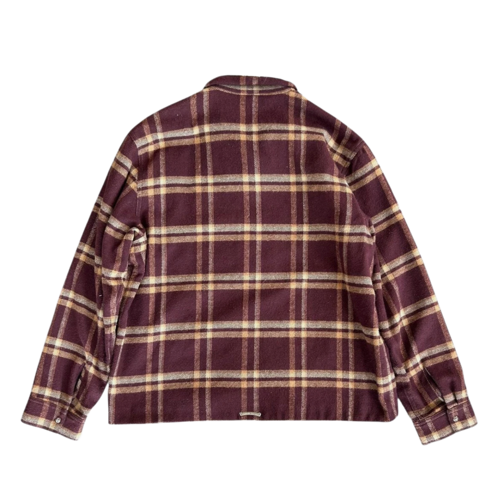 Chrome Hearts 'Red/Beige' Plaid Sherpa Jacket