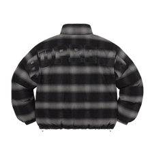 Supreme 'Black' Flannel Reversible Puffer Jacket