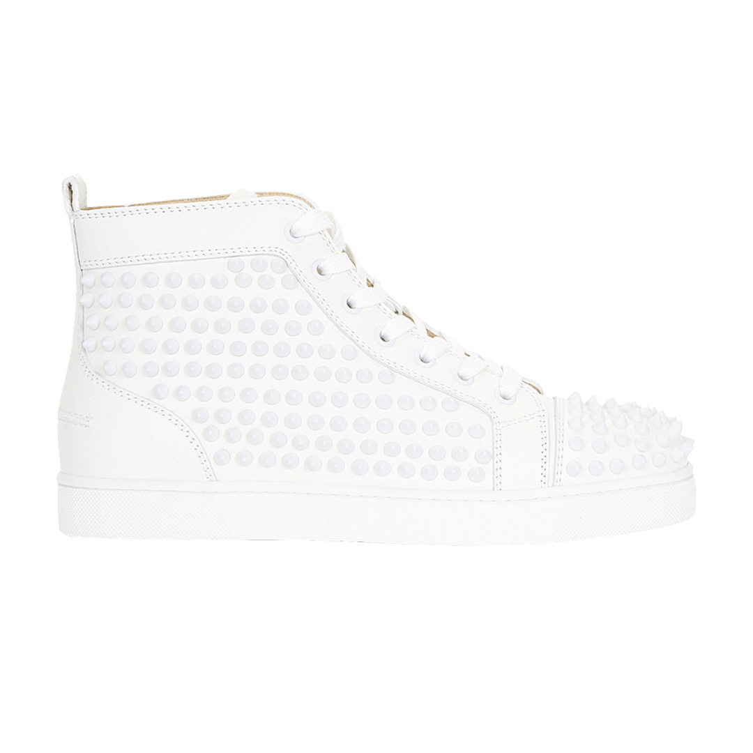Christian Louboutin 'White' Louis Flat Calf Spikes Sneaker