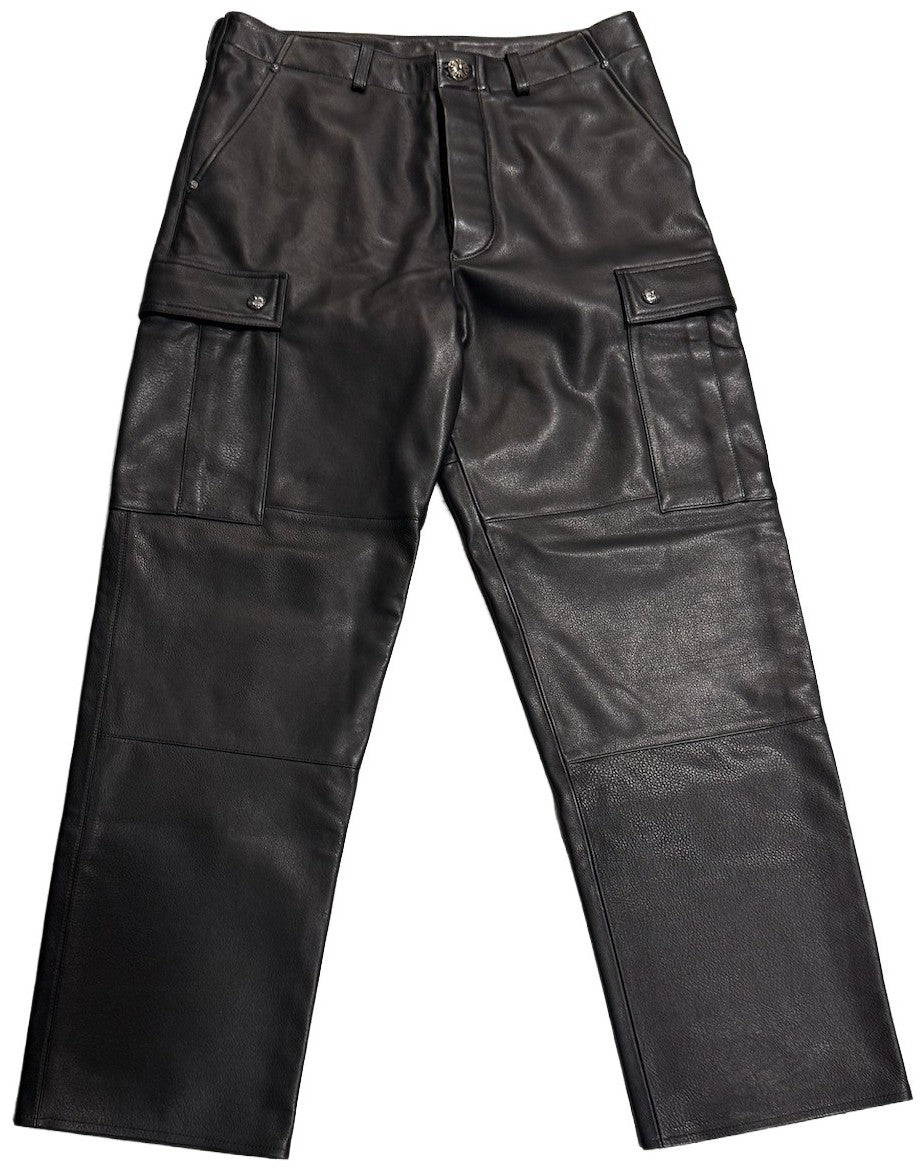 Chrome Hearts 'Black' Leather Cargo Pants