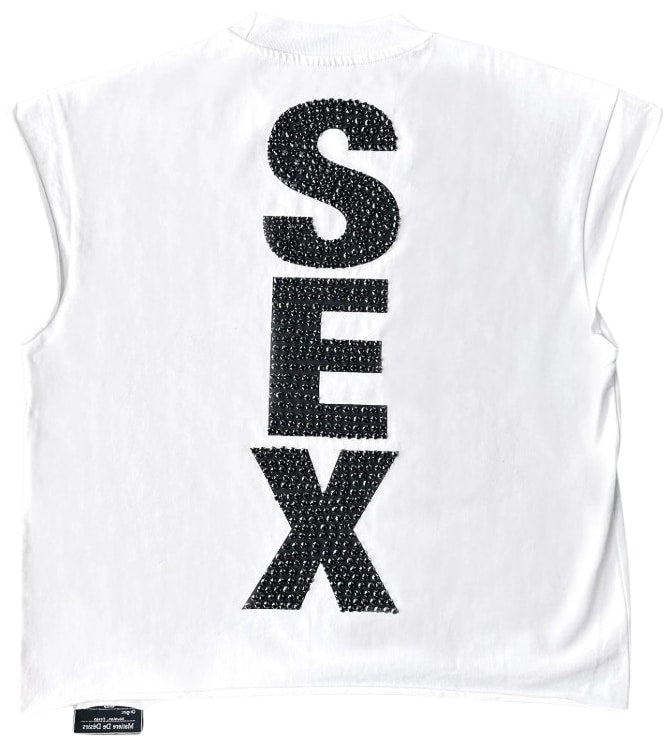 Matière De Dèsirs Madonna White Cutoff Tee