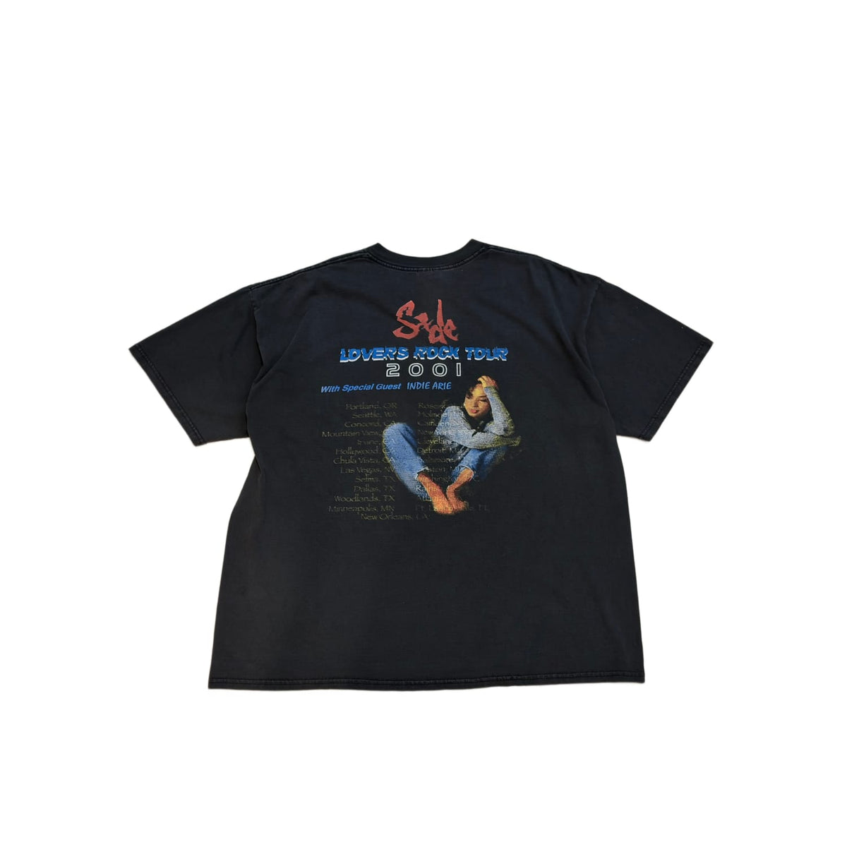 Sade 'Lovers Rock Tour 2001' Vintage Black Tee
