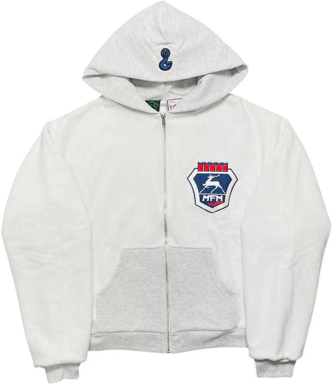 Murd333r.fm x Greedy Unit 'Hunter' Grey Zip Up Hoodie