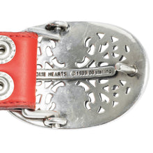 Chrome Hearts 'Red' Small Oval Leather Belt
