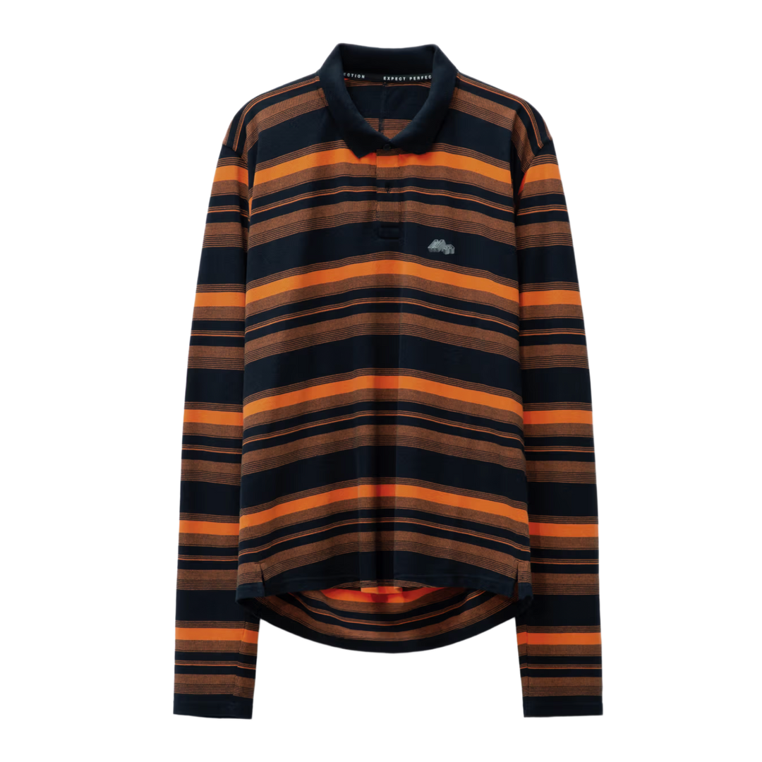 Martine Rose 'Orange Stripe' Longsleeve Polo Tee