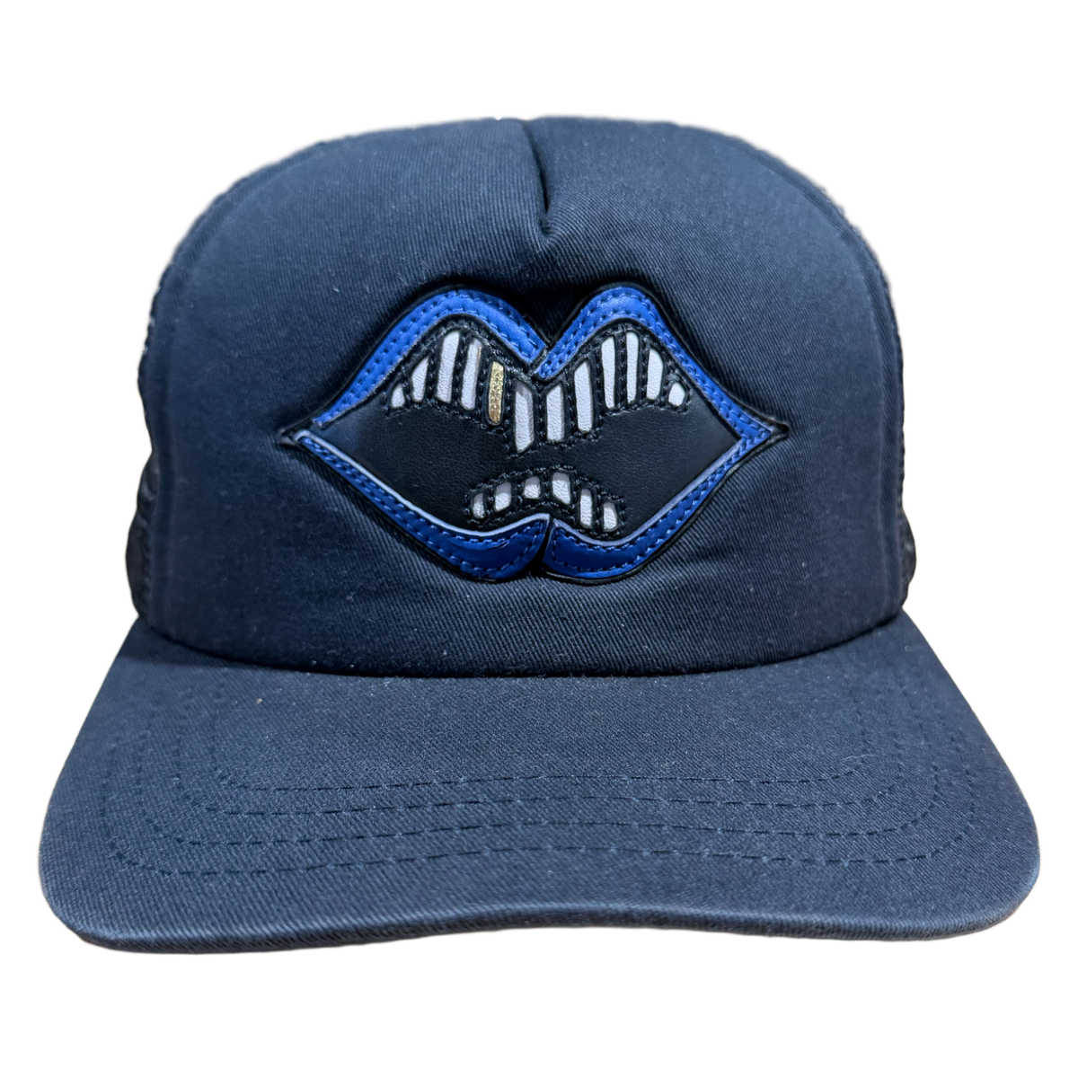 Chrome Hearts Matty Boy 'Blue Chomper' Leather Patch Hat