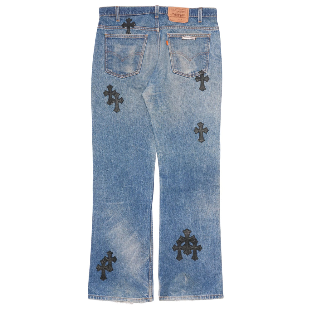 Chrome Hearts 'Blue' 20 Patch Levi Orange Tab Jeans