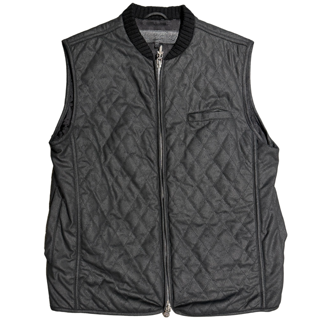 Chrome Hearts 'Black Cross Patch Spine' Quilted Vest