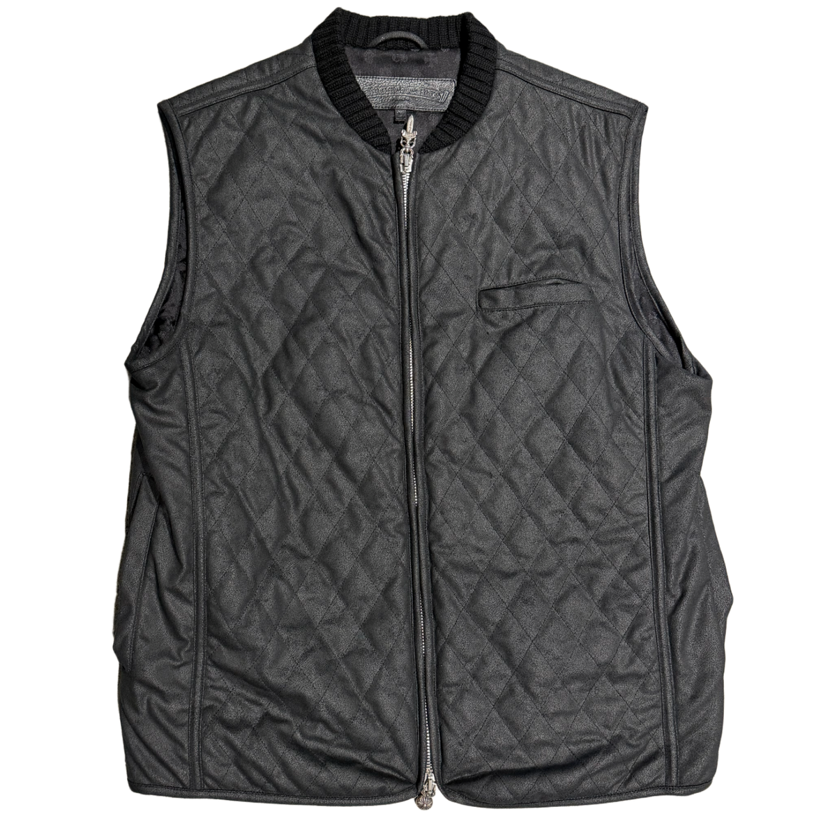 Chrome Hearts 'Black Cross Patch Spine' Quilted Vest