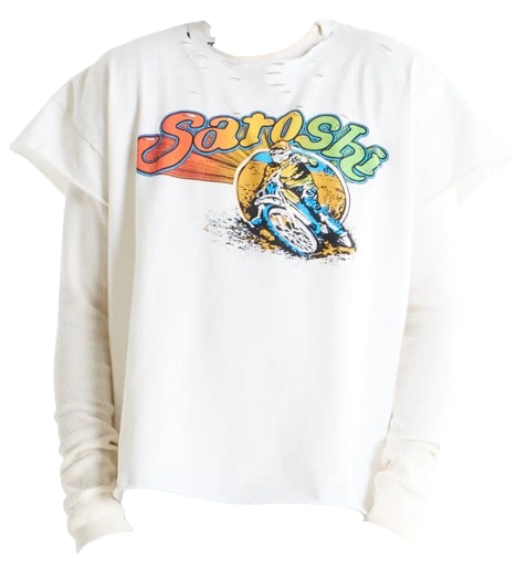 Satoshi Nakamoto '1977 Dirtbike' Thermal Tee