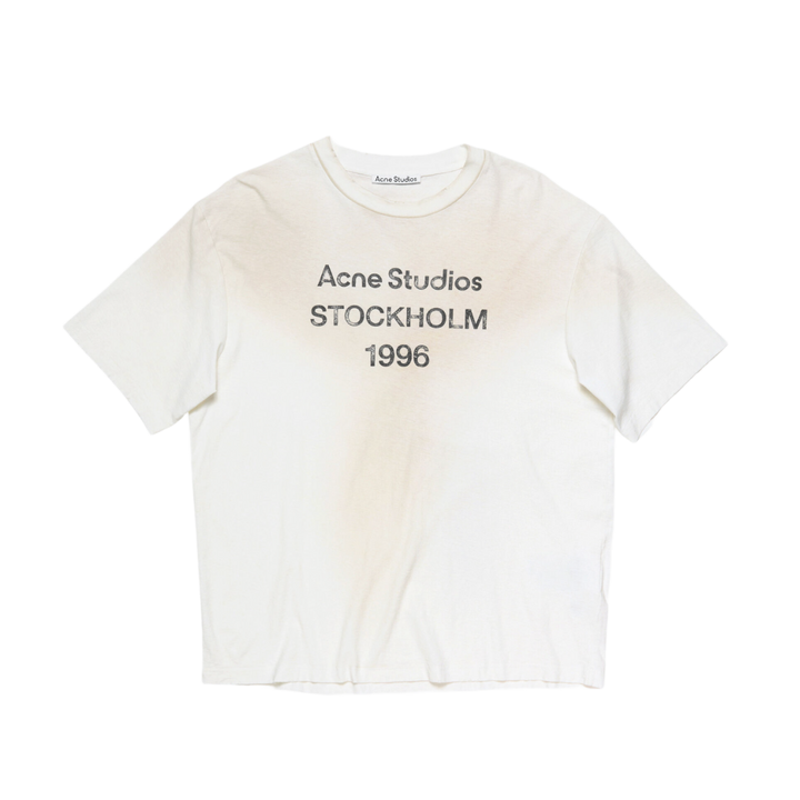 Acne Studios 'Dusty White' Relaxed Fit Logo T-Shirt