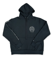Chrome Hearts Online Exclusive 'Silver Glitter' Black Hoodie