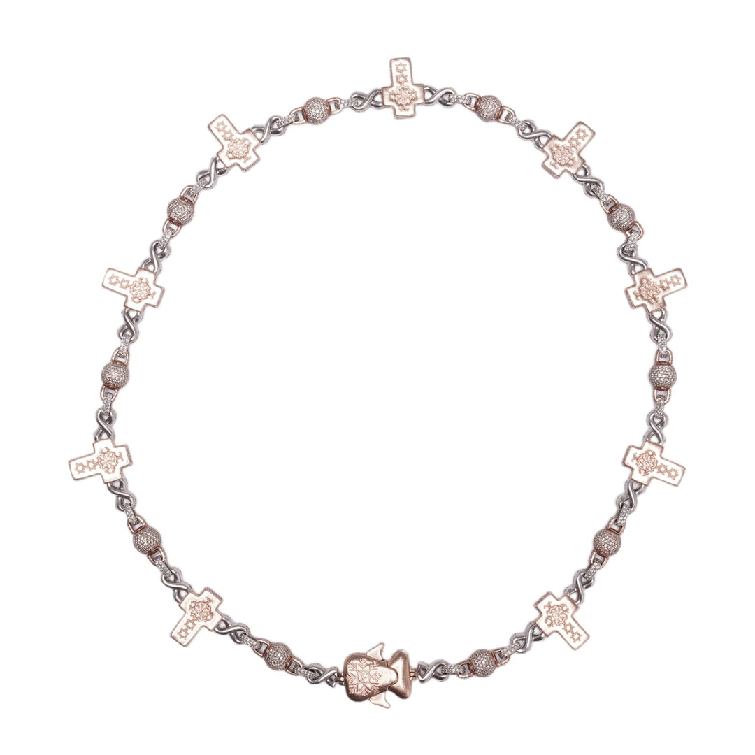Two-Tone White and Rose Gold &