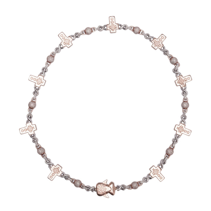 Two-Tone White and Rose Gold &