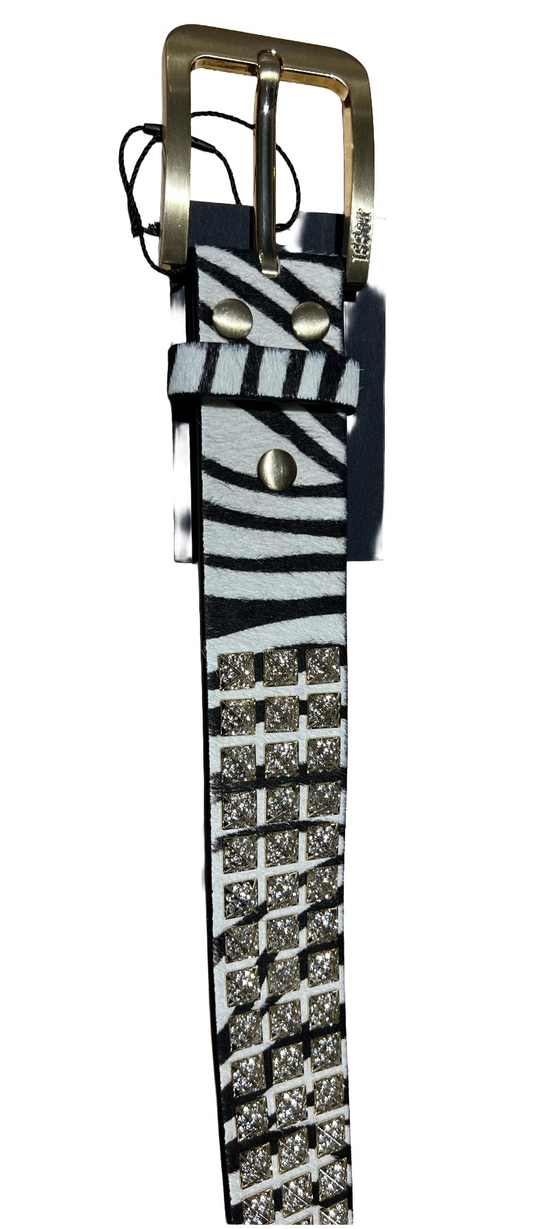 Bossi 'Gold on Zebra' Studded Belt