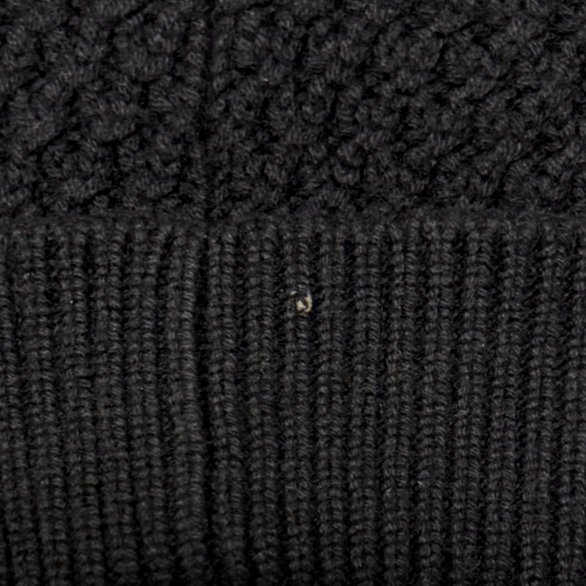 Chanel 'White CC' Knit Cashmere Black Beanie