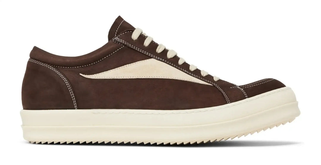 Rick Owens 'Brown/Milk' Nubuck Suede Vintage Sneaks