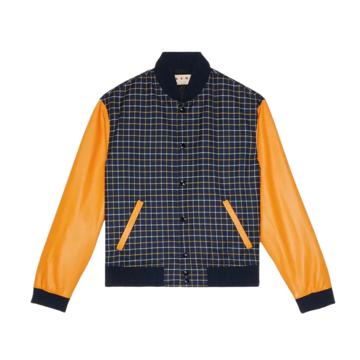 Marni 'Navy' Checkered Varsity Jacket