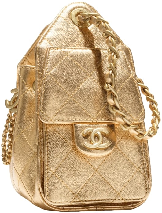 Chanel 25 Hobo 'Metallic Grained Calfskin & Gold-Tone Metal' Mini Handbag
