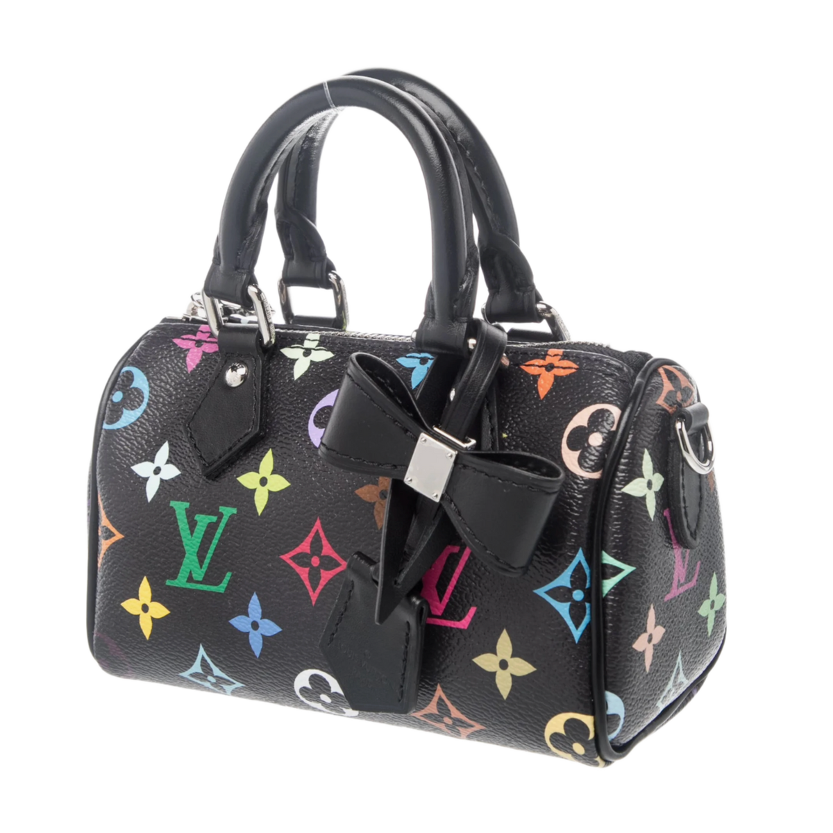 Louis Vuitton x Takashi Murakami 'Black' Monogram Nano Speedy Bag