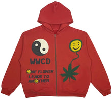 Cactus Plant Flea Market Earth First Zip Hoodie Red