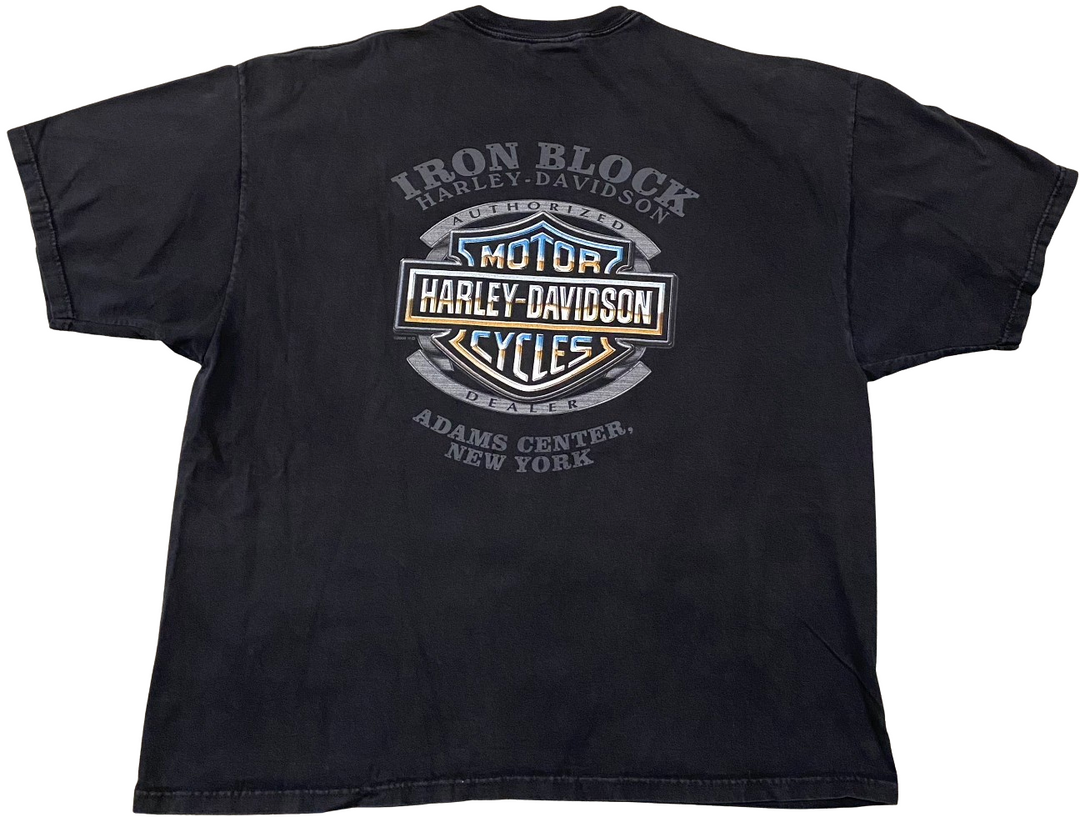 Harley Davidson 'Adams Center, NY' Vintage Pocket Tee
