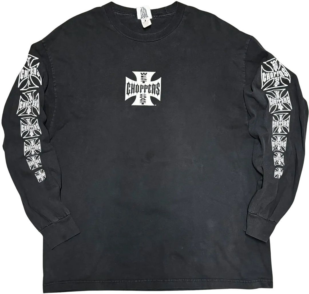 West Coast Choppers 'Classic Logo' Vintage Black Longsleeve Tee