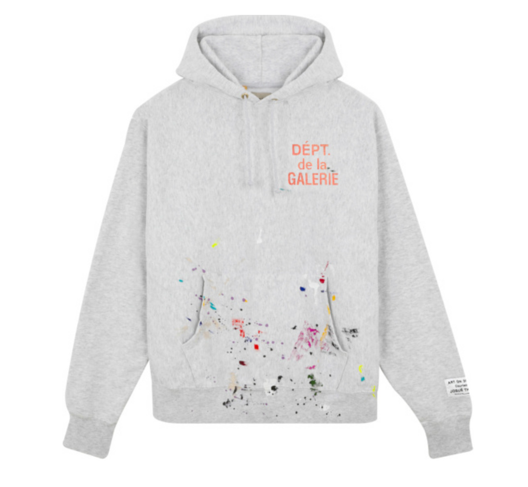 Gallery Dept 'French Logo' Grey Painter Hoodie