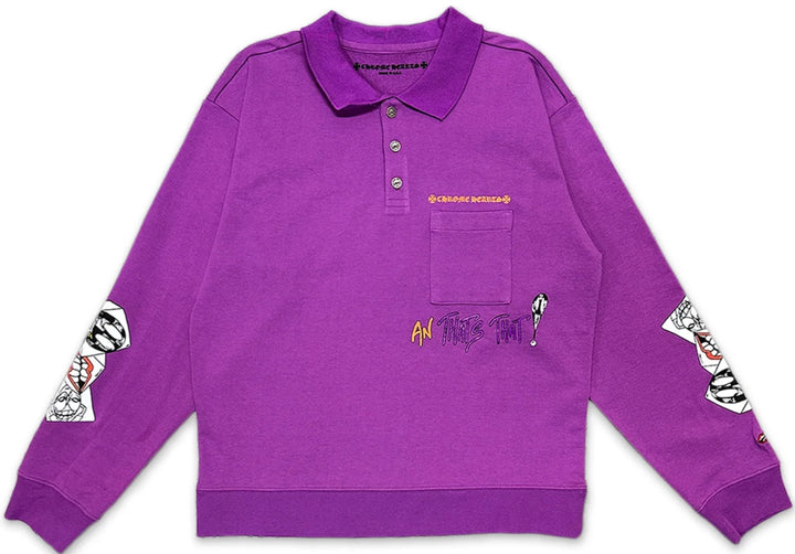 Chrome Hearts Matty Boy 'Purple' More Not Less Rugby Polo