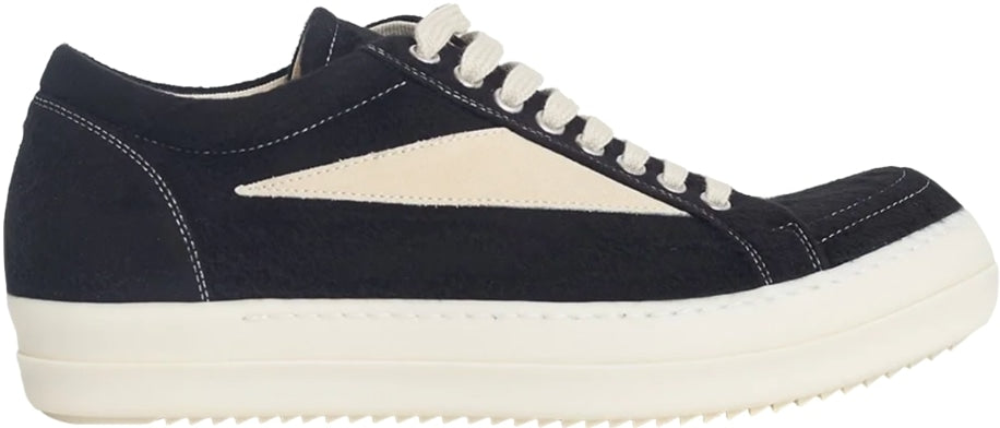 Rick Owens  DRKSHDW 'Felted-Wool' Black/Milk Vintage Low Sneaks