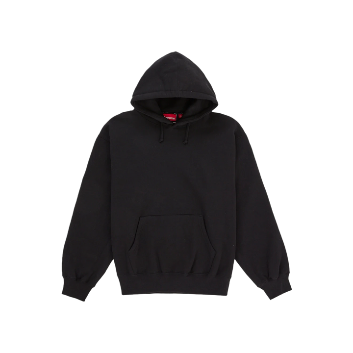 Supreme Satin Applique Hooded Sweatshirt (SS26) Black