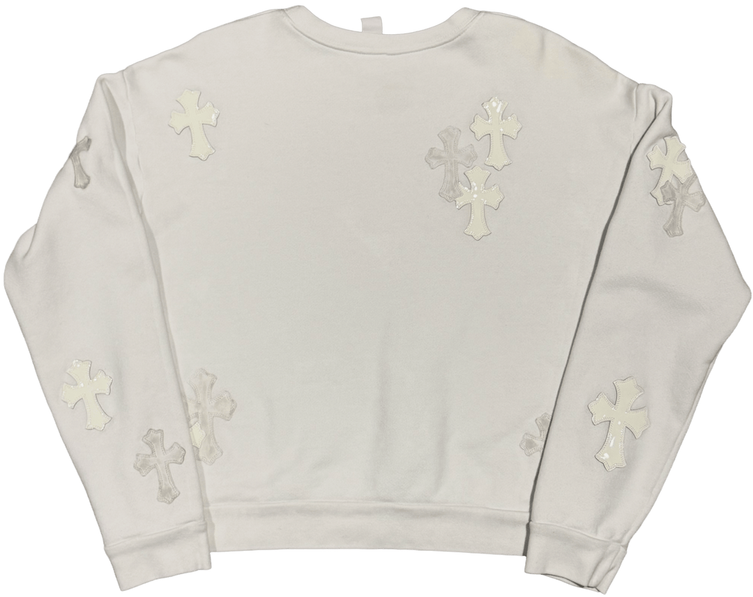 Chrome Hearts 'Triple White' Cross Patch Crewneck