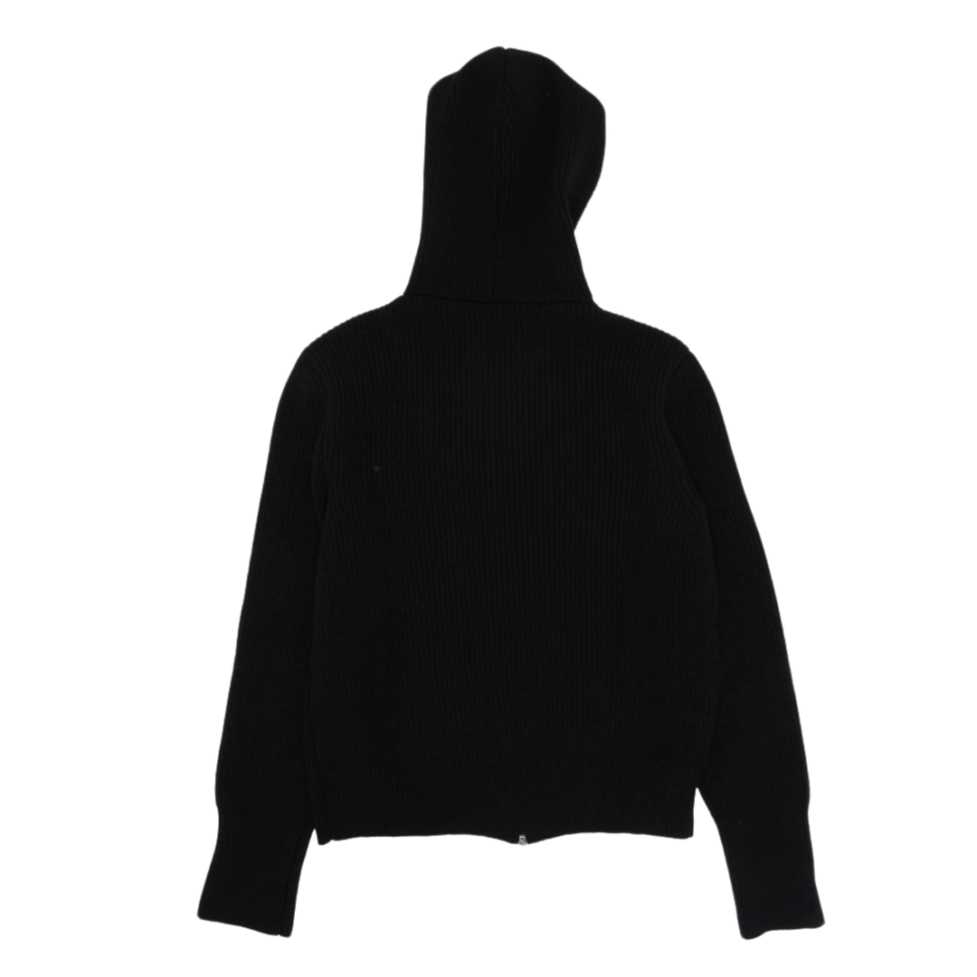 Chrome Hearts 'Black' Triple Cross Patch Scroll Cashmere Zip Up Hoodie