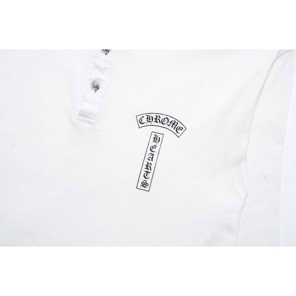 Chrome Hearts Vintage 'White' 3/4 Sleeve Polo Shirt