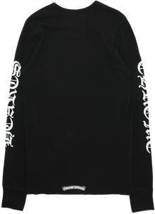Chrome Hearts 'Scroll Logo Black' Thermal Longsleeve