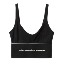 Alexander Wang 'Black' Elasticated Hem Bra
