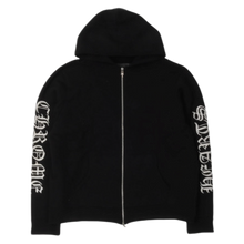Chrome Hearts 'Black' Spellout Sleeve Cashmere Zip Up Hoodie