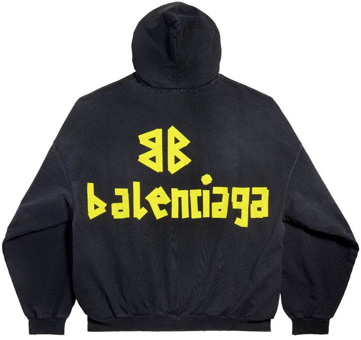 Balenciaga 'Reconstructed' Tape Logo Hoodie
