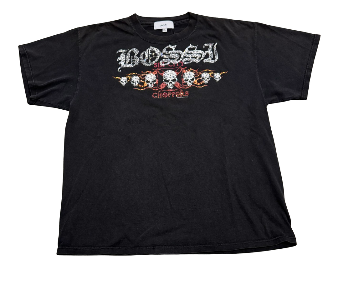 Bossi 'Sin City Choppers' Vintage Rhinestone Tee