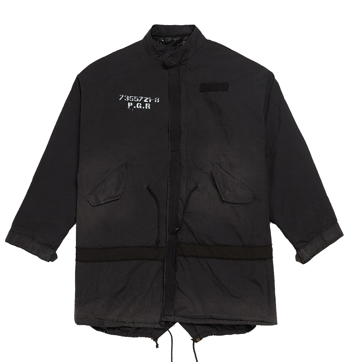 Project G/R 'Black' Cross Fishtail Parka