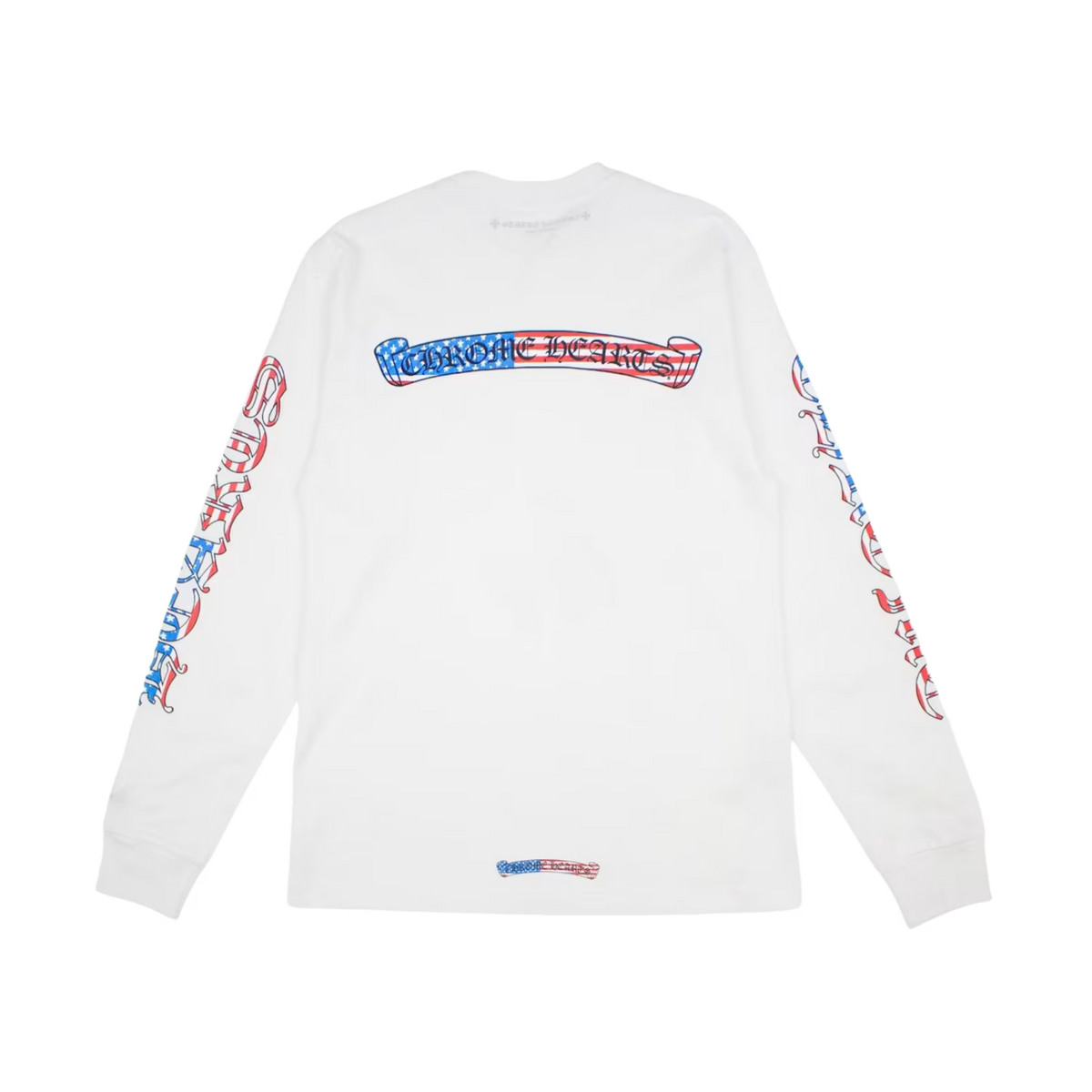 Chrome Hearts Matty Boy 'USA Scroll' White Longsleeve Tee
