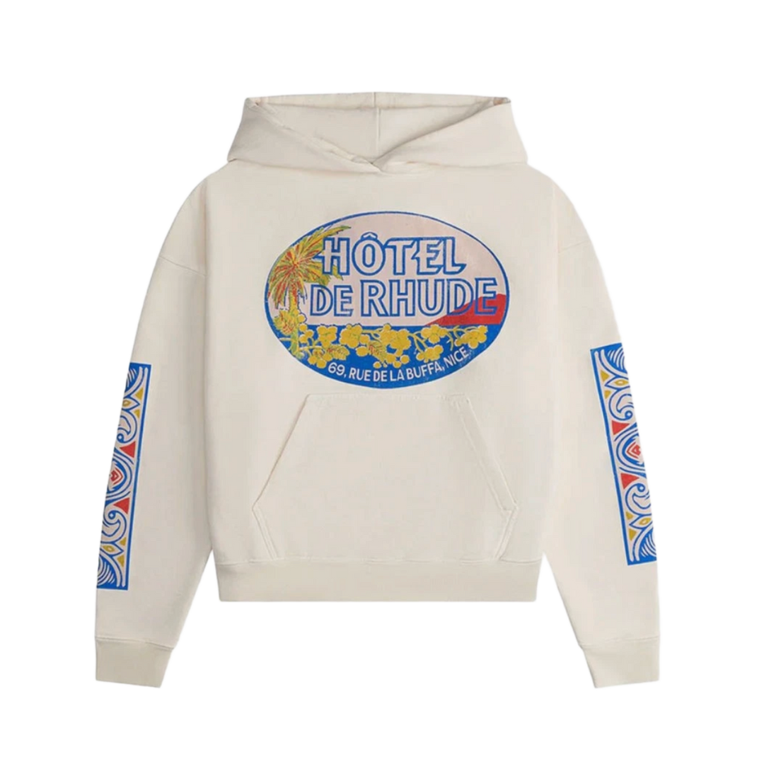 Rhude 'Cream' Hotel De Rhude Hooded Sweatshirt