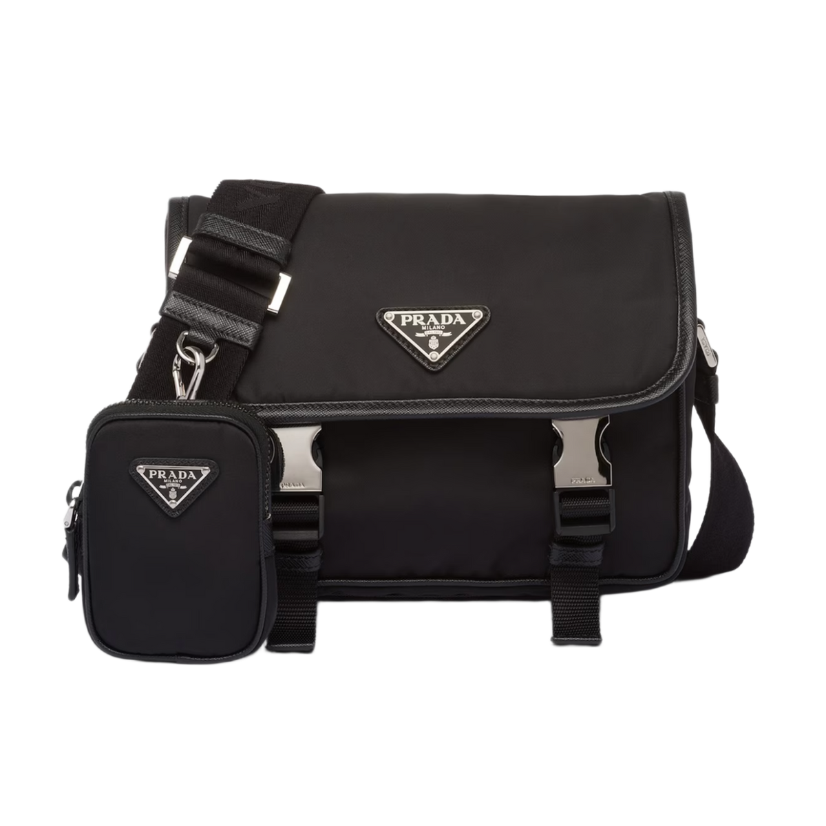 Prada 'Re-Nylon Saffiano Leather' Shoulder Bag