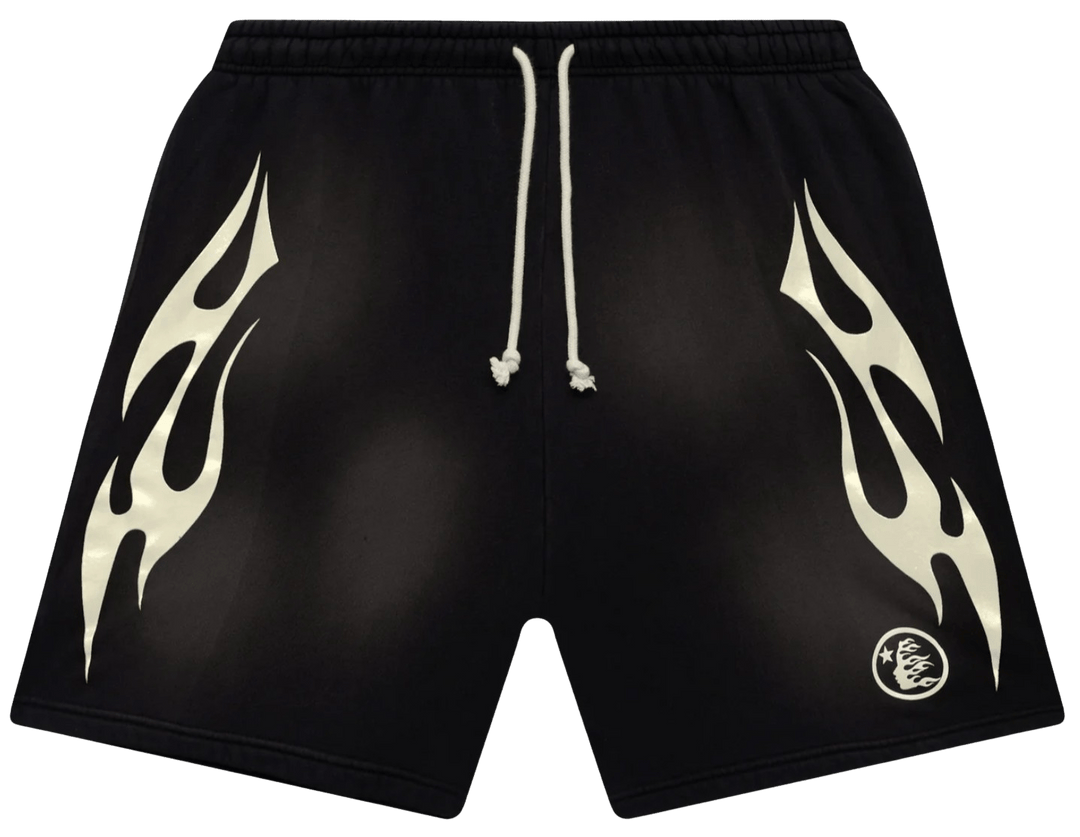 Hellstar Sports 'Flame' Black Shorts