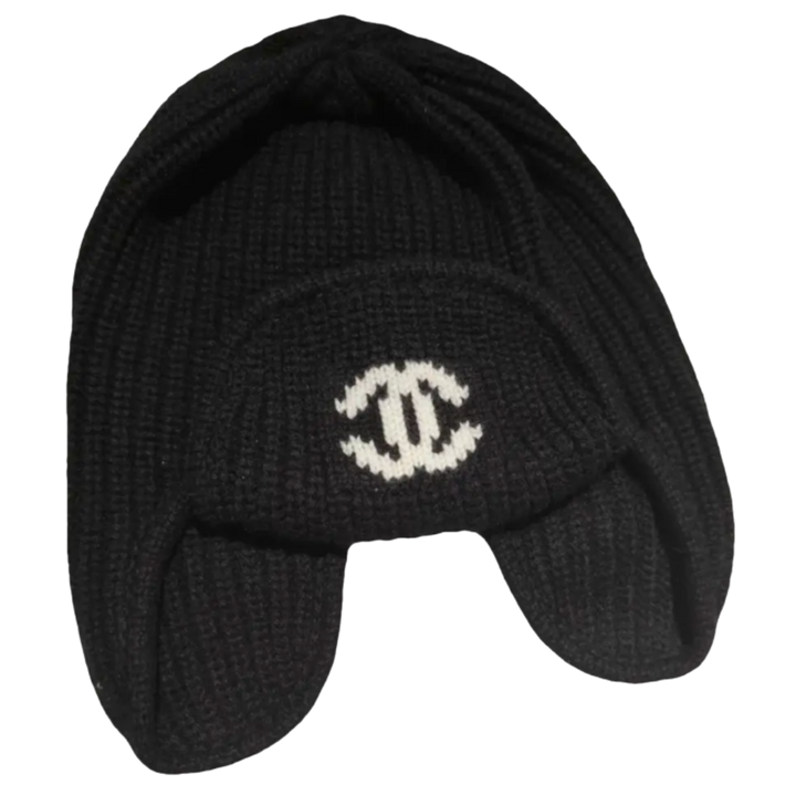 Chanel 'Cashmere CC' Ear Muffed Hat