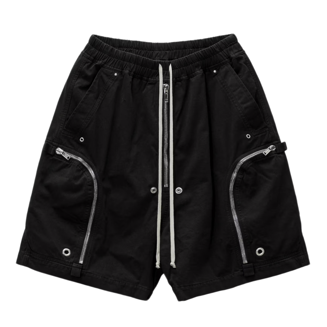 Rick Owens DRKSHDW 'Black' Bauhaus Cotton Shorts